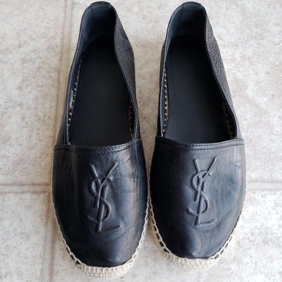 black ysl espadrilles